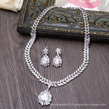 Mariage nuptiale en cristal de cristal strass Collier boucle d&#39;oreille